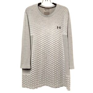 Under Armour HeatGear Fitted Long Sleeve Shirt Men's 2XL Heather Gray Athletic